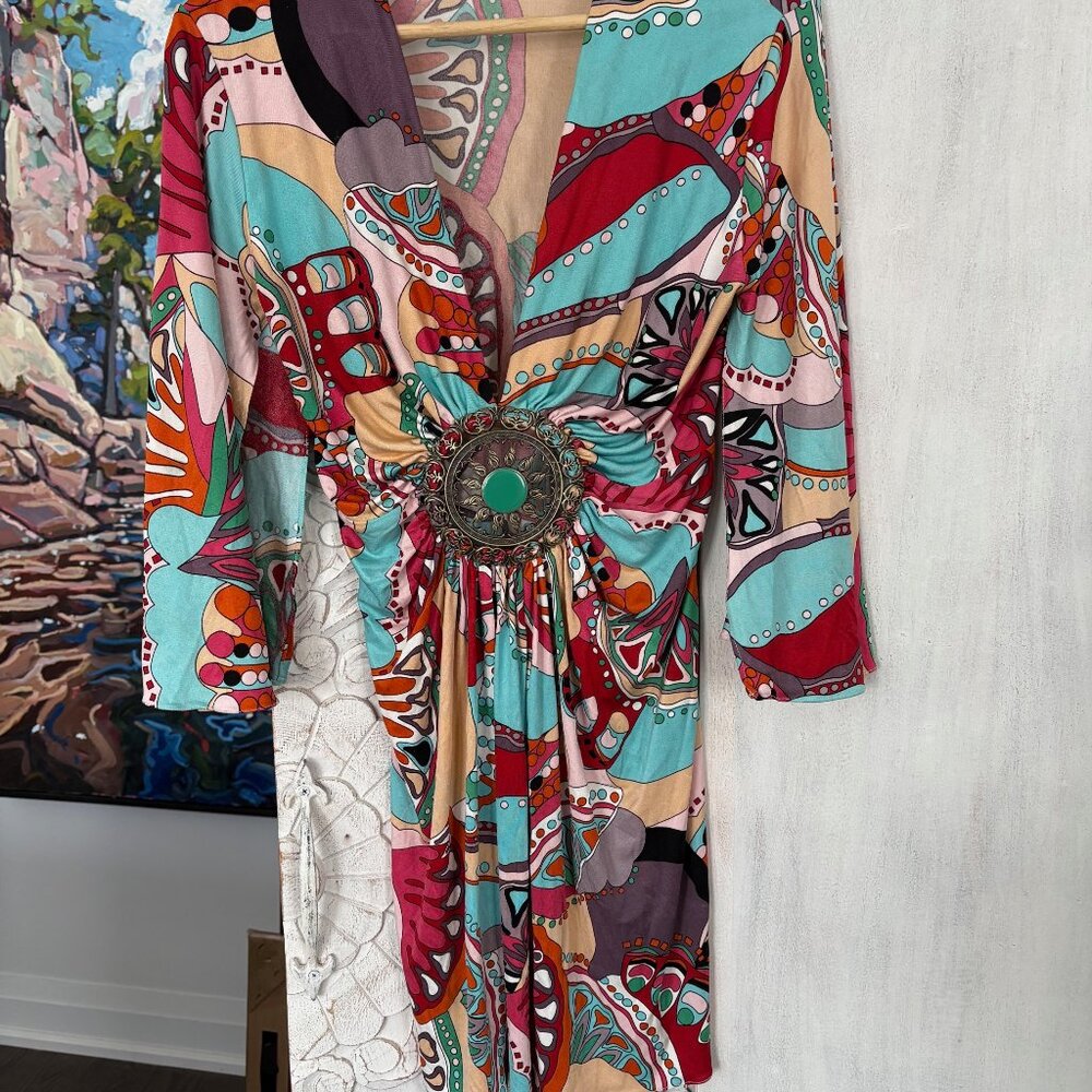 SKY Brand Vintage Top with Medallion Silk Knit Size Medium